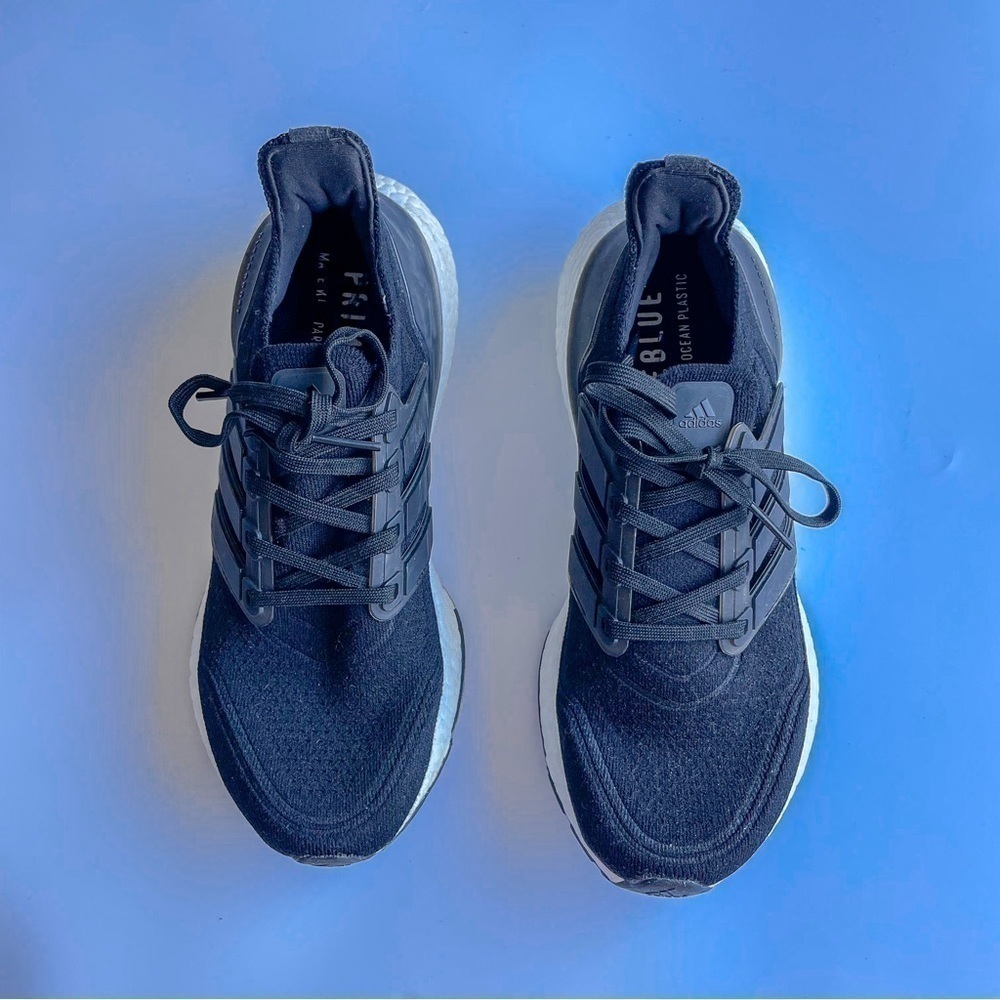Adidas Men’s UltraBoost 21 Primeblue Running Shoes In Coal Black Size 7